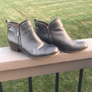 Lucky brand metallic ankle boots
